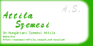 attila szemesi business card
